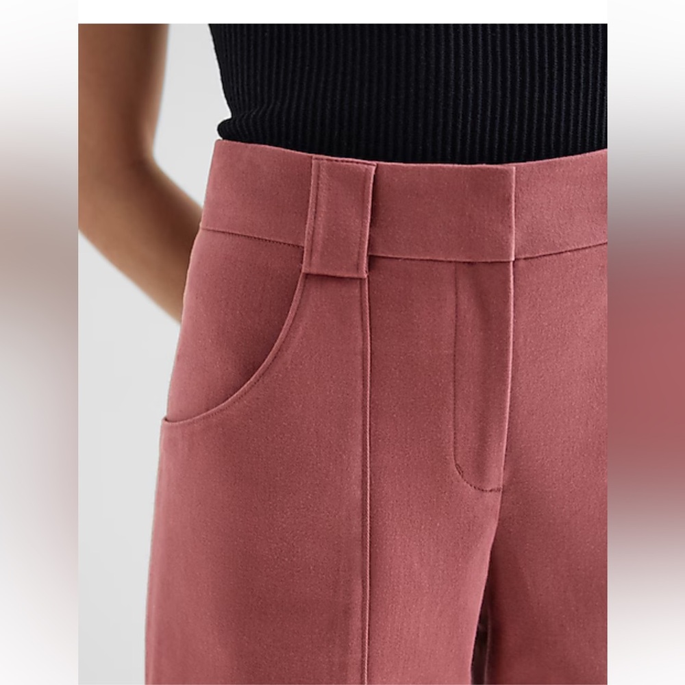 Super High Waisted Cropped Utility Trouser Pant express womens NEW - Picture 4 of 7